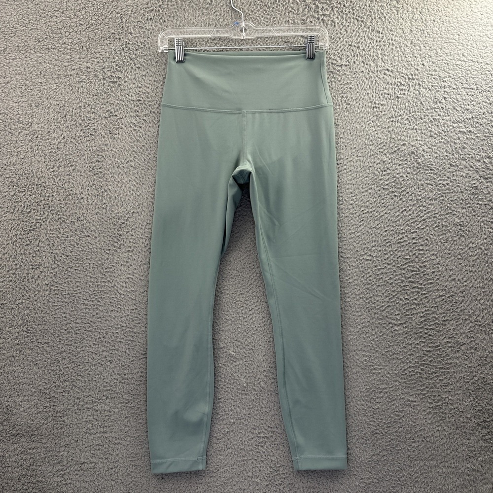 Lululemon Wunder Train High Rise Leggings 25" Misty Glade Green Athletic Women 8